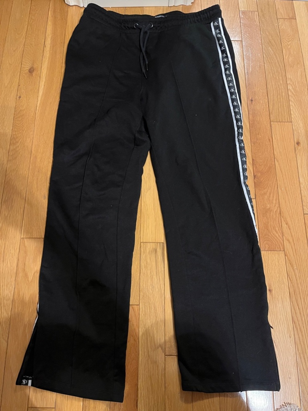 Calvin Klein black and white logo track pants